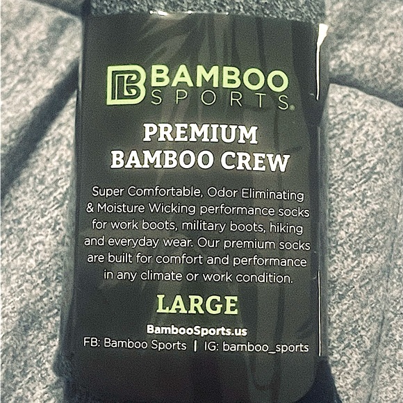 Bamboo Sports Premium Bamboo Crew Socks (3 Pack) - Picture 11 of 11